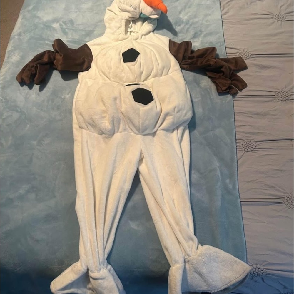 Olaf Frozen Disney White and Brown Snowman Costume